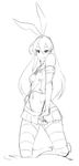  :q animal_ears breasts bunny_ears elbow_gloves eu03 gloves greyscale hairband highleg highleg_panties kantai_collection kneeling long_hair midriff miniskirt monochrome naughty_face navel panties pulled_by_self shimakaze_(kantai_collection) sketch skirt skirt_pull small_breasts solo striped striped_legwear thighhighs tongue tongue_out underwear 
