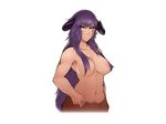  breasts demon doom female hair hell_knight horn human humanoid mammal monster monster_girl mystical mythical not_furry nude purple_hair solo spines yellow_eyes 