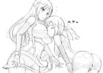 2girls artist_request ass bare_shoulders blush breasts elbow_gloves embarrassed final_fantasy final_fantasy_vii gloves headband large_breasts leaning leaning_forward long_hair looking_down monochrome multiple_girls open_mouth ponytail short_hair short_shorts shorts sideboob smile tifa_lockhart very_long_hair yuffie_kisaragi 