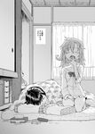  akemi_homura ayanero_taicho comic futon greyscale hair_down kaname_madoka mahou_shoujo_madoka_magica monochrome multiple_girls pajamas sleeping tissue_box translation_request 