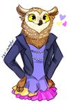  &lt;3 anthro avian bird bojack_horseman female flat-hamster_(artist) owl smile wanda_pierce 
