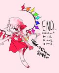  bad_id bad_pixiv_id comic flandre_scarlet hair_over_one_eye hat marisu red_eyes side_ponytail solo touhou translated vampire wings 