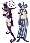  absurdres animal_costume animal_ears blair breasts censored cleavage from_side groin hat highres medium_breasts mizune mouse_costume mouse_ears multiple_girls navel no_bra soul_eater transparent_background underboob vector_trace witch witch_hat yellow_eyes 