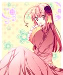  ahoge axis_powers_hetalia bad_id bad_pixiv_id brown_eyes brown_hair changpao chinese_clothes dress flower formal frills gathers gradient_hair hair_flower hair_ornament long_hair multicolored_hair pink_hair riichu smile solo taiwan_(hetalia) 