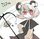  animal_ears grey_hair marisu mouse_ears mouse_tail nazrin red_eyes short_hair solo tail touhou ufo 