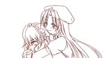  bad_id bad_pixiv_id blush hong_meiling hug hug_from_behind izayoi_sakuya multiple_girls sakura_(doors) touhou yuri 