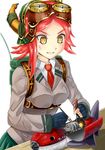 1girl boku_no_hero_academia crosshairs drawfag hatsume_mei missile pink_hair simple_background solo 