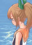  bad_id bad_pixiv_id brown_hair done_(donezumi) i-401_(kantai_collection) kantai_collection ponytail solo water wet 