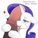  &lt;3 2015 animal_genitalia blue_eyes blush dialogue disembodied_penis duo english_text equine eyeshadow female feral friendship_is_magic hair half-closed_eyes horn horsecock licking long_hair makeup male male/female mammal my_little_pony oral penis penis_lick rarity_(mlp) saliva sex simple_background solo_focus sweat text tongue tongue_out unicorn white_background zzcomics 