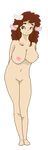  2015 anthro big_breasts breasts butt caprine cute female goat goatsintrees green_eyes hair horn huge_breasts looking_at_viewer mammal nipples nude smile solo 
