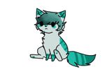  +hiroki blue_hair cat cute feline hair mammal paws png safe striped_tail translucent 