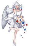  :d ahoge blue_eyes blue_flower blue_rose flower full_body gen_4_pokemon head_wings heterochromia katagiri_hachigou looking_at_viewer mary_janes open_mouth pantyhose personification pokemon red_eyes red_flower red_rose rose shoes simple_background smile solo togekiss white_background white_hair white_legwear white_wings wings 