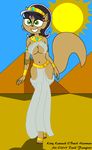  bangle_(jewelry) bracelet breasts cat cleavage clothed clothing david_frangioso ear_piercing egyptian feline footwear jewelry kitty_katswell mammal navel piercing pyramid sandals sun t.u.f.f._puppy 