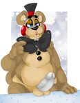  animatronic anthro balls bear bow chubby erection five_nights_at_freddy&#039;s five_nights_at_freddy&#039;s_2 half-closed_eyes hat headgear machine male mammal nude penis robot rosy_cheeks smile solo standing thick_thighs toy_freddy_(fnaf) unknown_artist video_games 