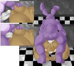  all_fours anal anal_penetration animatronic anthro anus ass_up balls barefoot bear bonnie_(fnaf) butt chubby cum cum_in_ass cum_inside cum_on_anus cum_on_butt cum_on_penis cum_string five_nights_at_freddy&#039;s freddy_(fnaf) from_behind hand_on_tail lagomorph machine male male/male mammal nude on_floor penetration penis rabbit robot sex spread_legs spreading standing unknown_artist video_games 