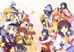  :d ;d ^_^ achtneun air angel_beats! baseball_bat baseball_cap baseball_mitt clannad closed_eyes company_connection crossover dango_daikazoku dinosaur dress feathered_wings furukawa_nagisa gun hand_on_own_face hat highres hikarizaka_private_high_school_uniform hood hooded_jacket hoshino_yumemi ibuki_fuuko jacket japanese_clothes kagari_(rewrite) kamikita_komari kamio_misuzu kanbe_kotori kannabi_no_mikoto kanon key_(company) little_busters! magical_girl minase_nayuki mittens multiple_girls natsume_rin nun okazaki_ushio one_eye_closed open_clothes open_jacket open_mouth opposing_sides planetarian remotaro rewrite rifle sailor_dress school_uniform shinda_sekai_sensen_uniform smile sniper_rifle star starfish stuffed_animal stuffed_toy tenshi_(angel_beats!) track_jacket tsukimiya_ayu wand weapon wings yuri_(angel_beats!) 