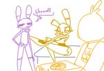  animatronic bonnie_(fnaf) chica_(fnaf) crossgender five_nights_at_freddy&#039;s lagomorph machine mammal rabbit robot springtrap_(fnaf) the_weaver video_games 