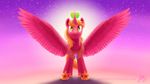  2015 big_macintosh_(mlp) blonde_hair crown equine female freckles friendship_is_magic gem green_eyes hair horn joellethenose male mammal my_little_pony necklace solo sparkles star winged_unicorn wings 