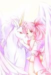  bishoujo_senshi_sailor_moon bow chibi_usa double_bun elbow_gloves gloves hair_ornament hairpin helios_(sailor_moon) horn latealatea magical_girl pegasus pegasus_(sailor_moon) pink_bow pink_hair pink_sailor_collar pleated_skirt red_eyes sailor_chibi_moon sailor_collar sailor_senshi_uniform short_hair skirt smile super_sailor_chibi_moon twintails white_gloves white_wings wings 