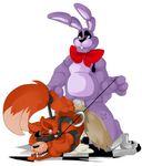  anal anal_penetration animatronic anthro ass_up barefoot bdsm bondage bonnie_(fnaf) bound buckteeth butt canine cum cum_in_ass cum_inside cum_on_butt cum_on_ground cum_on_penis cum_string erection eye_patch eyewear five_nights_at_freddy&#039;s fox foxy_(fnaf) fur half-closed_eyes hook hook_hand lagomorph long_ears lying machine male male/male mammal nude on_floor on_front open_mouth orgasm penetration penis pirate rabbit robot sex sharp_teeth sitting spread_legs spreading teeth tongue tongue_out unknown_artist video_games 