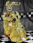 all_fours anal anal_penetration animatronic anthro anus balls barefoot bear butt claws corpse cum cum_in_ass cum_in_mouth cum_inside cum_on_anus cum_on_butt cum_on_ground cum_on_penis death double_penetration fellatio five_nights_at_freddy&#039;s five_nights_at_freddy&#039;s_3 five_nights_at_freddy&#039;s_4 from_behind golden_freddy_(fnaf) group group_sex half-closed_eyes human lagomorph long_ears looking_down machine male male/male mammal microphone nude open_mouth oral orgasm penetration penis plushie plushtrap_(fnaf) purple_guy_(fnaf) rabbit robot sex sharp_teeth size_difference smile springtrap_(fnaf) standing teeth thick_penis thick_thighs threesome unknown_artist video_games wire 