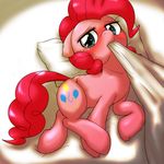  2015 behind-space blush cute earth_pony equine female feral friendship_is_magic horse mammal my_little_pony pinkie_pie_(mlp) pony smile solo 