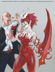  artist_name artist_request blood blood_from_mouth blood_on_face bloody_clothes bloody_hands breasts carnage carnage_(marvel) deviantart eyebrows_visible_through_hair female genderswap genderswap_(mtf) hair_ribbon heart highres humanization long_tongue marvel monster_girl muscle open_mouth personification pose red red_hair red_skin ribbon sharp_teeth short_hair simple_background smile smile_face somersaultdropkick_(artist) somersaultdropkick_(curatorexatrum) spider-man_(series) symbiote symbol teeth tongue tongue_out tumblr venom watermark web_address yandere 