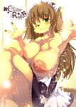  brown_hair canine comic cream_fur dog doujinshi female fur green_eyes hair kemono maid maid_uniform mammal shirokoma 