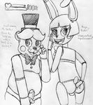  &lt;3 &lt;3_eyes animatronic anthro anus balls bear bow_tie butt duo english_text five_nights_at_freddy&#039;s five_nights_at_freddy&#039;s_2 girly hat inkyfrog inviting lagomorph looking_at_viewer machine male mammal meter mind_control penis presenting presenting_hindquarters rabbit robot spread_butt spreading text toy_bonnie_(fnaf) toy_freddy_(fnaf) video_games 