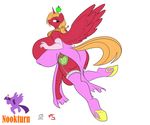  animal_genitalia anthro badgerben balls big_breasts big_macintosh_(mlp) breasts dickgirl equine erect_nipples erection friendship_is_magic horn horsecock huge_breasts hyper hyper_breasts intersex mammal my_little_pony nipples nookturn penis winged_unicorn wings 