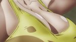  2girls animated animated_gif ass bouncing_breasts breasts butt_crack cleavage close-up closeup erect_nipples femdom kangoku_gakuen large_breasts low_resolution lowres multiple_girls prison_school shiraki_meiko short_shorts shorts 