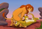  anus cum disney feline fellatio feral holding lion looking_at_viewer luca lying male male/male mammal oral outside paws penis precum sex simba smile the_lion_king zilvus 