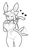  &lt;3 anthro anthrofied big_breasts blush breasts cute eeveelution fwudo hypnofood looking_at_viewer nintendo one_eye_closed peace_sign_(disambiguation) pok&eacute;mon ribbons sylveon tailwag v_sign video_games wink 
