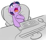  computer equine female friendship_is_magic horn keyboard mammal my_little_pony open_mouth purple_eyes reaction_image solo twilight_sparkle_(mlp) unicorn 
