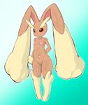  2015 anthro black_sclera breasts female jetfrozen looking_at_viewer lopunny nintendo nipples nude pok&eacute;mon pussy red_eyes solo standing video_games 