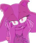  badge badger female looking_at_viewer mammal mustelid parody pink_eyes solo sonic_(series) sonic_boom sticks_the_jungle_badger unknown_artist yandere_trance 