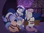  &lt;3 2015 bdsm bondage bound cloth_gag cutie_mark equine female gag group horn lemon_hearts_(mlp) mammal minuette_(mlp) my_little_pony night radiantrealm rope_bondage star twinkleshine_(mlp) unicorn 