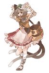  animal_ears bad_id bad_pixiv_id brown_eyes brown_hair cat_ears cat_tail chachi_(azuzu) chen earrings fangs hat jack-o'-lantern jewelry multiple_tails open_mouth pumpkin skull solo tail touhou 