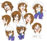  artist_request expressions highres higurashi_no_naku_koro_ni orange_hair production_art ryuuguu_rena 