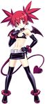  anklet arm_strap armpits bandeau bangs bare_shoulders belt belt_pouch black_choker black_footwear black_gloves black_legwear black_skirt black_wings boots bracelet buckle choker closed_mouth cross_edge demon_girl demon_tail demon_wings disgaea earrings elbow_gloves etna eyebrows_visible_through_hair flat_chest full_body gloves hair_between_eyes hair_tie hand_on_hip hand_on_own_chest highres hirano_katsuyuki jewelry legs_apart light_smile mini_wings miniskirt navel official_art pencil_skirt pointy_ears pouch prinny red_eyes red_hair shiny shiny_clothes short_hair short_pointy_ears short_twintails side_slit simple_background skirt skull skull_earrings slit_pupils smile solo spiked_hair standing strapless studded_bracelet tail thigh_boots thighhighs twintails white_background white_belt wings zettai_ryouiki 