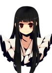  bad_id bad_pixiv_id bangs black_hair blunt_bangs fuurin_(omaemona) houraisan_kaguya red_eyes smile solo touhou upper_body 