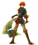  arano_hachi boots fire_emblem fire_emblem:_monshou_no_nazo full_body gloves male_focus radd simple_background solo sword weapon white_background 