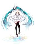  aqua_eyes aqua_hair black_legwear dress hatsune_miku jewelry lf long_hair necklace solo thighhighs twintails very_long_hair vocaloid white_background 