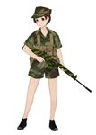  battle_rifle fn_fal gun hat highres komii load_bearing_equipment military military_uniform rhodesian_light_infantry rifle soldier solo uniform weapon 