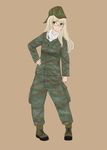  boots camouflage french_army glasses hat highres komii long_hair military military_uniform perrine_h_clostermann scarf solo strike_witches uniform world_witches_series 