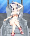  1girl :p angel_(fairy_tail) bikini blue_eyes breasts facu10mag fairy_tail large_breasts swimsuit white_hair 