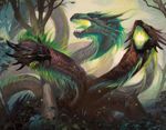  forest horn hydra lucas_graciano magic_the_gathering multi_head tree 