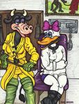  avoid_posting ball_gag bdsm boots clara_cowbell clothing collar daisy_duck disney footwear gag gloves raingear van_weasel 