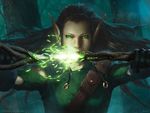  daniel_ljunggren elf female humanoid magic magic_the_gathering melee_weapon nissa planeswalker sword tree weapon 