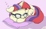  cute equine eyewear female feral friendship_is_magic glasses horn mammal mistydash moondancer_(mlp) my_little_pony sleeping solo unicorn 